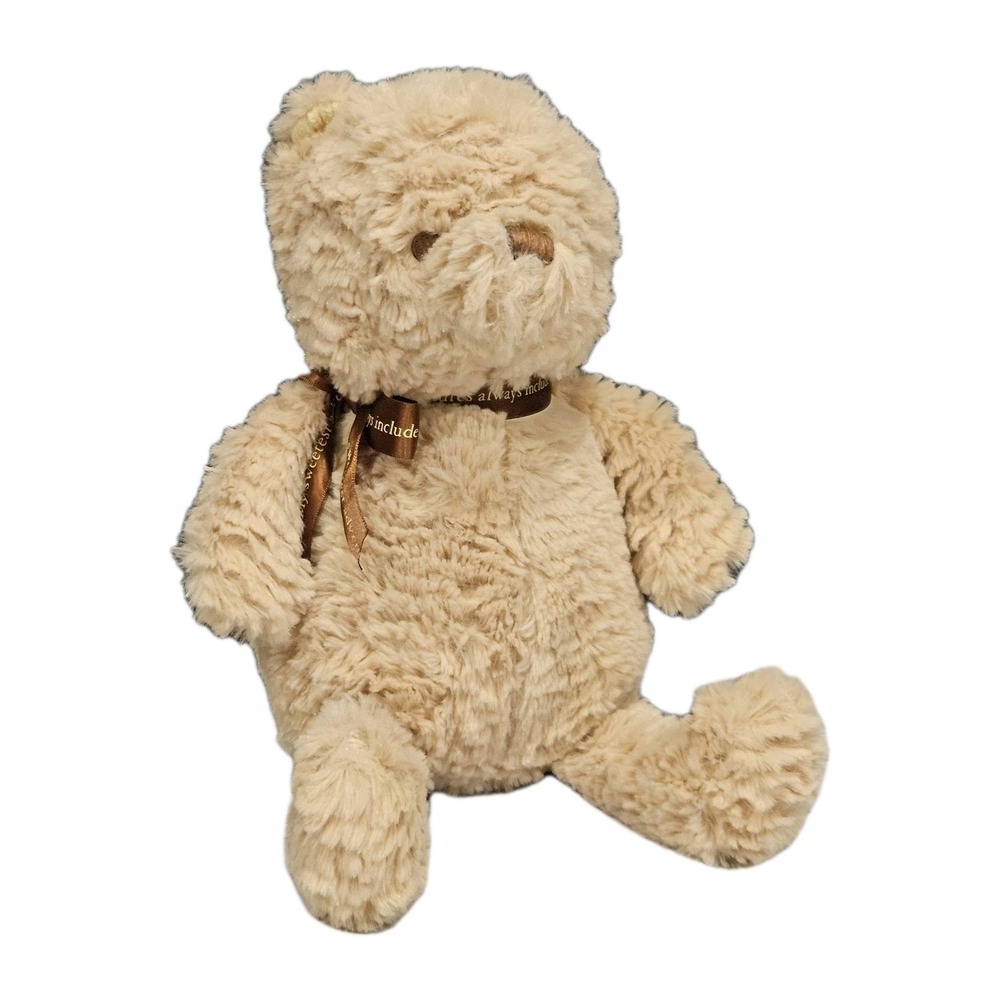 Disney Baby Classic Cream Teddy Bear Plush Nursery Stuffed Animal